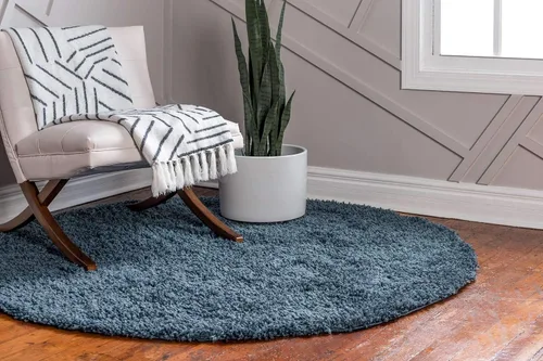 Vista 82 de Unique Loom Colección Davos Shag - Alfombra Lino