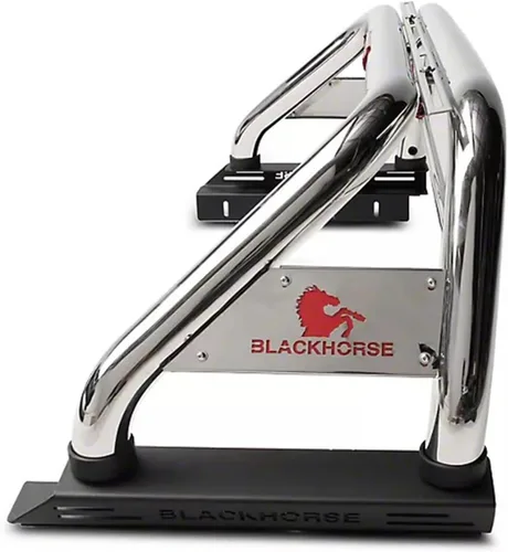 Vista 7 de Barra enrollable clásica Black Horse de acero inoxidable compatible con Toyota Tacoma 2005-2024 - RB006SS
