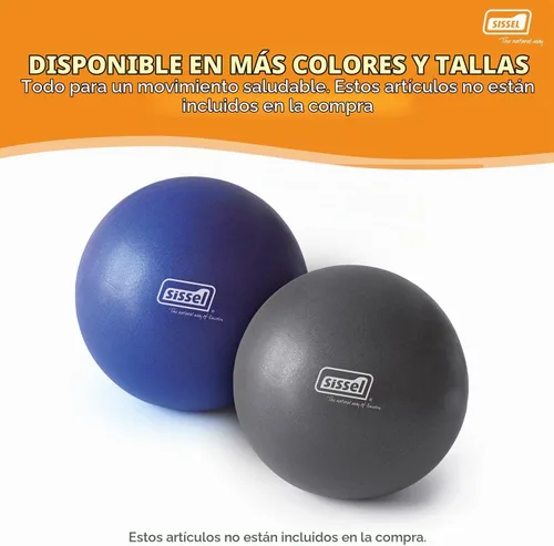 Vista 8 de SISSEL Pilates Soft Ball Gray 8.5 in Phthalate- & Latex-Free PVC for Deep Relaxation & Muscle Strengthening 340 lbs Capacity Includes Azul