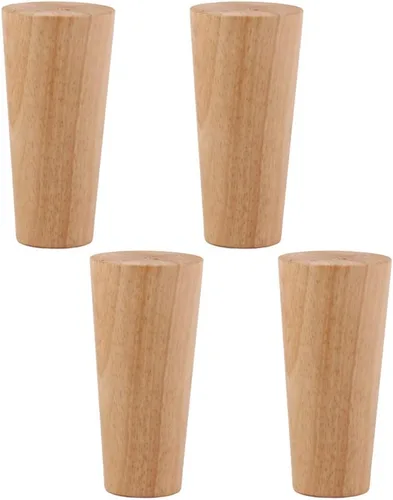 Vista 5 de Solid Wood Oak Furniture Legs,Modern Sofa Legs,Tapered Coffee Table Legs,Replacement Legs for Storage Cabinet,Couch,Bookcase,Set of 4,Wood