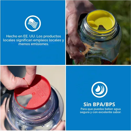Vista 4 de Sorbo Fácil" de Nalgene, especialmente diseñado para su botella de boca ancha de Nalgene de 32 onzas.
