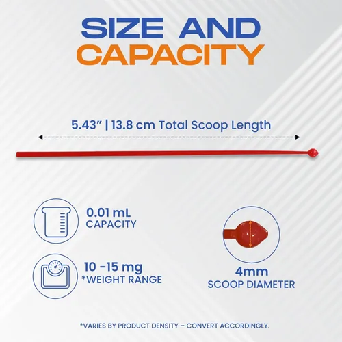 Vista 4 de Micro cucharada para polvo (10-15 mg) – Cucharas medidoras de miligramo 1,000 unidades sin BPA Mg Scoop FitPowders