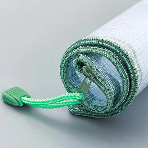 Vista 6 de 16 unidades de 3 x 5 pulgadas, bolsa de malla de plástico con cremallera para documentos, carpetas de archivos con cremallera, bolsas