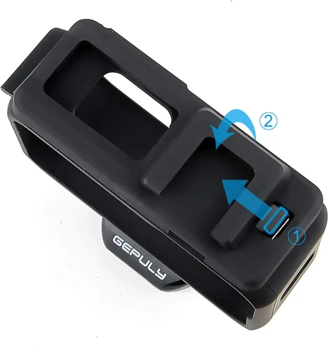Vista 6 de GEPULY Carcasa protectora de montaje en marco para GoPro Hero 9 10 11 12 13 negro, ranura doble incorporada para zapata fría, funda para jaula