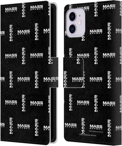 Vista 9 de Head Case Designs Funda de piel con licencia oficial de EA Bioware Mass Effect Cerberus Logo Graphics tipo cartera compatible con Apple iPhone 11
