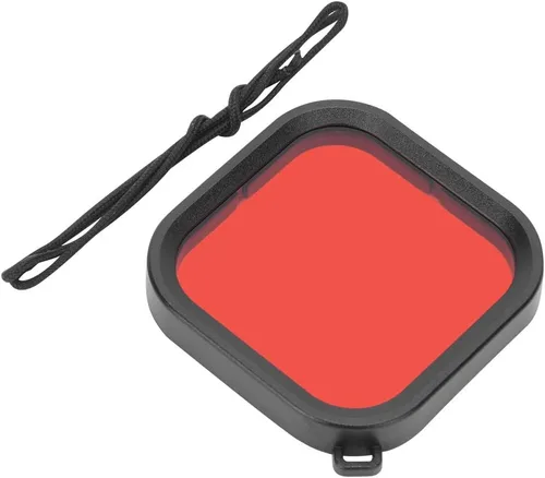 Vista 5 de Estuche de carcasa con filtro de lente de buceo para 8, accesorios de buceo (rojo)