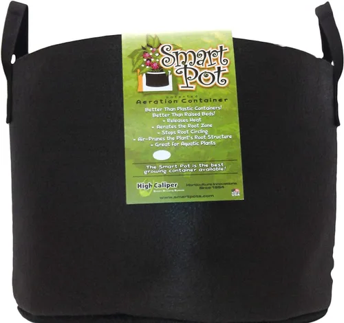 Vista 7 de Contenedor Smart Pots de lados suaves, con asas, Negro
