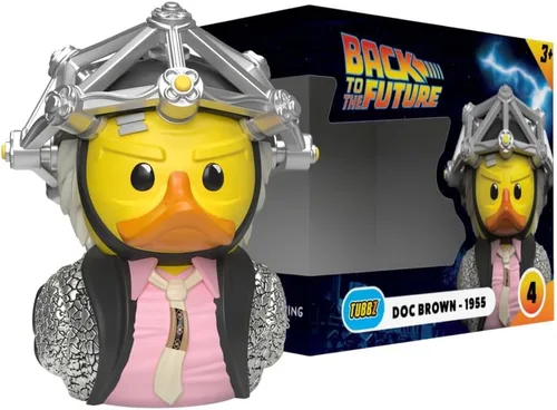 Vista 7 de TUBBZ Edición en caja Doc Brown - Figura coleccionable de pato de goma de vinilo - Producto oficial de Volver al Futuro - TV, películas y videojuegos
