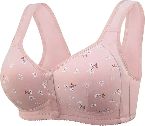 Vista 3 de Brasier Lisa de 3 piezas, brasier de encaje frontal con broches frontales, brasier Lisa Charm para mujer, brasier con realce sin aros de cobertura