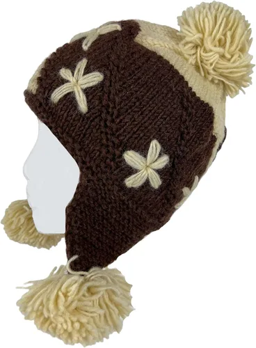 Vista 5 de Agan Traders Gorro de punto grueso para mujer, con forro polar, cálido, grueso, con solapa para las orejas, para clima frío
