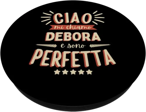 Vista 2 de Debora Idea Regalo Personalizzata Amica Nome Divertente PopSockets Standard PopGrip