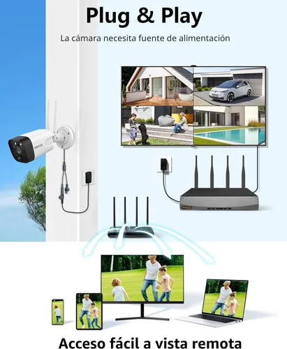 Vista 9 de cámaras al aire libre inalámbricas 1TB HDD de WiFi del sistema 16CH NVR