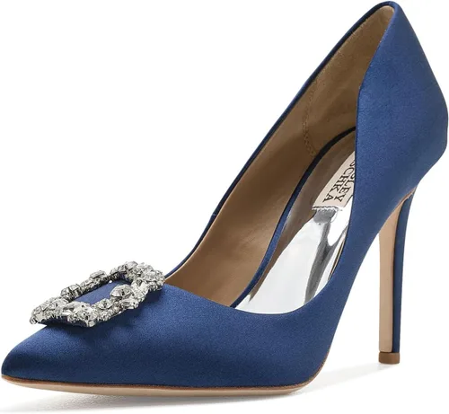 Vista 10 de Badgley Mischka Tacones Cher para mujer - Tacones de mujer con tacones de aguja de stiletto de 3.75" Azul celeste