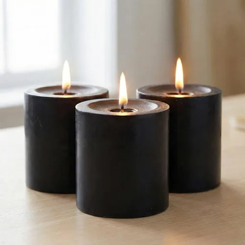 Vista 5 de Richland® Juego de 20 velas de pilar de 2 x 3 pulgadas, color marfil sin perfume