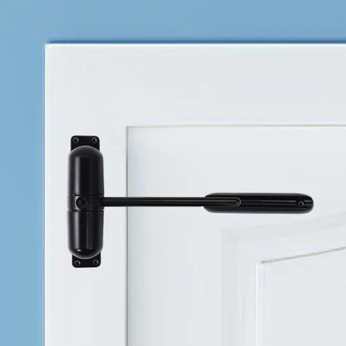Vista 4 de Cierrapuertas automático, cierrapuertas de resorte de seguridad, fácil de instalar para convertir puertas con bisagras en cierre automático