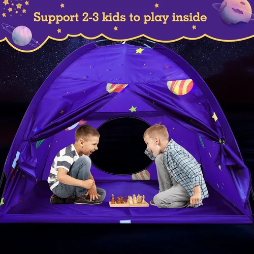 Vista 6 de Tienda de campaña para niños al aire libre, casa de juegos de interior para niños, tiendas de campaña para niños pequeños, juego de regalo