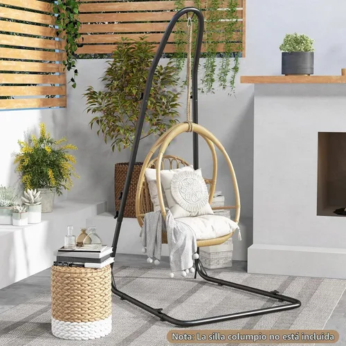 Vista 2 de Giantex - Soporte para silla de hamaca ajustable de acero macizo para sillas y columpios, altura ajustable de 78.0 in a 8.5 in