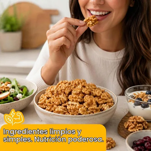 Vista 8 de Mitades y piezas de nueces de California sin cáscara cruda (1 libra), se compara con nueces orgánicas, gran fuente de Omega 3, aptas para veganas