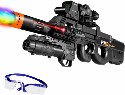 Vista 9 de Gel Splat Blaster - Tamaño grande de 32 pulgadas - Luz LED - Accesorios ricos - Modo automático y manual - Batería recargable modular de 7.4 V