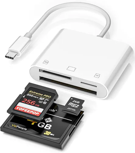 Vista 10 de Lector de tarjetas SD USB-C, adaptador SD/MicroSD de doble ranura