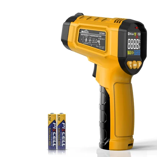 Vista 11 de Pistola Termómetro Infrarrojo, SQECH Pistola Termómetro Láser -40℉～2192℉ (-40℃～1200℃), Termómetro de Alta Temperatura sin Contacto 50:1 con Sonda