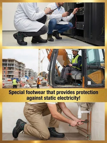 Vista 6 de Botas de trabajo con punta compuesta Zapatos de seguridad antideslizantes duraderos para hombres