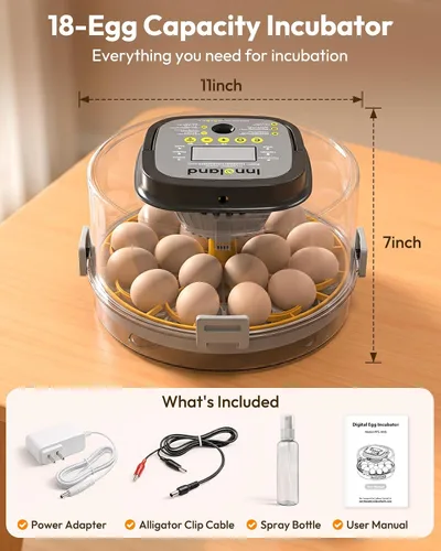 Vista 12 de 18 Egg Incubator for Hatching Eggs with Humidity & Temperature Control