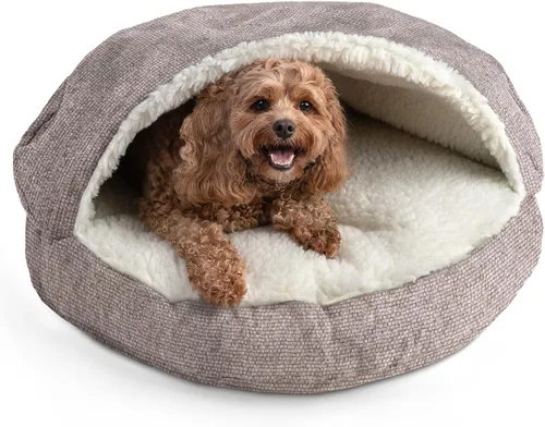 Vista 28 de Snoozer Cama de lujo de microsuede acogedora estilo cueva para mascotas, pequeña, antracita For small sized pets, Removable washable cover