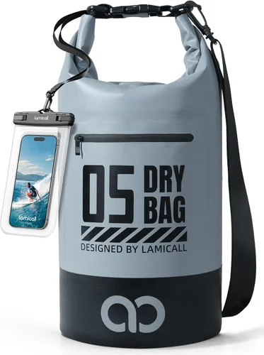 Vista 30 de Lamicall Bolso Seco Pequeño, Bolso Impermeable - [Duradero y Flotante] Bolso a Prueba de Agua de 1.32/2.64/5.28/7.92/10.56 galones con Funda