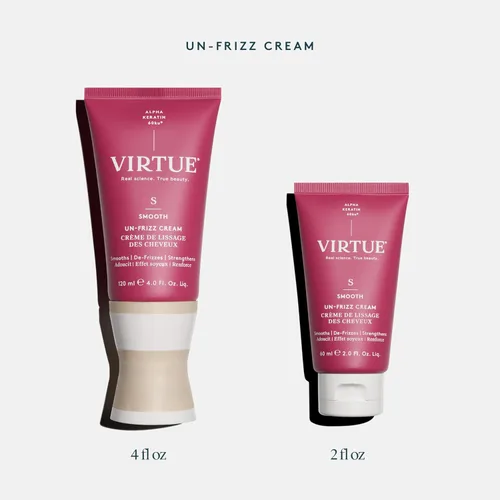 Vista 4 de Virtue Tratamiento capilar sin encrespamiento para cabello rizado y control del encrespamiento, sin sulfatos, seguro para todo tipo de cabello