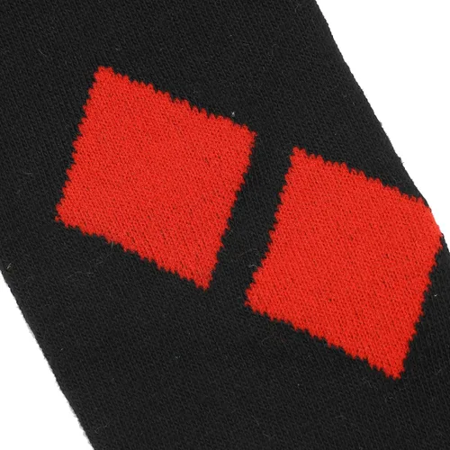 Vista 6 de Bioworld Calcetines altos hasta la rodilla Harley Quinn PomPom para mujer, Multi colorido
