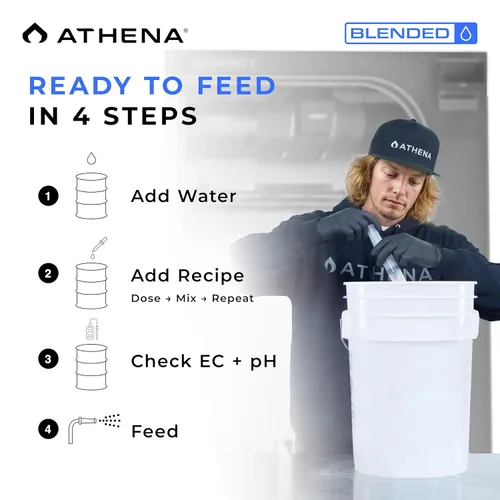 Vista 4 de Athena Blended Grow B Fertilizante líquido vegetativo para hidroponía y suelo Alimento vegetal para crecimiento en etapa vegetal NPK 1-3-5 1