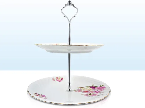 Vista 7 de Juego de 6 bandejas escalonadas - Kit de montaje de soporte para pasteles para exhibición de postres Aleación de zinc, resistente al óxido, fácil