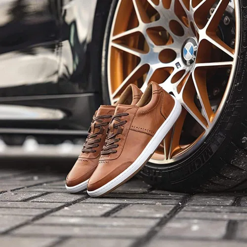 Vista 6 de Piloti Zapatos de conducción para hombre, zapatos deportivos de cuero italiano para hombre