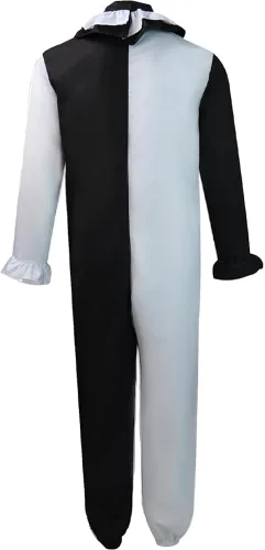 Vista 2 de ACEOROWO Terrifier - Disfraz de payaso negro y blanco, traje de asesino Terrifier para Halloween, con máscara