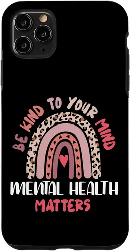 Vista 13 de iPhone 16 Mental Health Matters Rainbow Be Kind To Your Own Mind Case