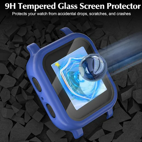 Vista 2 de Paquete de 2 accesorios Gabb Watch 3/3e - Funda protectora con protector de pantalla de vidrio templado integrado y cubierta rígida de policarbonato