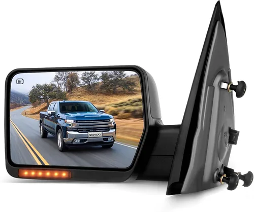 Vista 22 de SCITOO - Espejos retrovisores laterales eléctricos para camioneta Ford F-150 modelos 2004 a 2014, con calefacción y direccionales 2004-2014 F-150