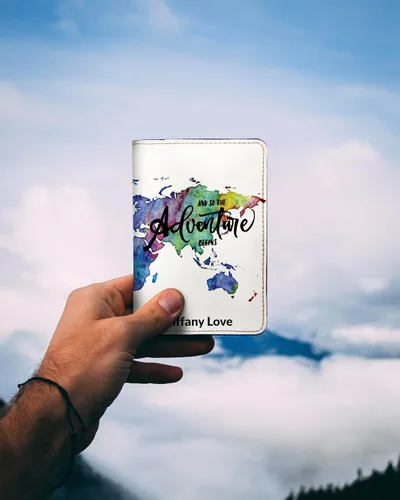 Vista 6 de Wanderlust - Soporte para pasaporte de cuero para mujer