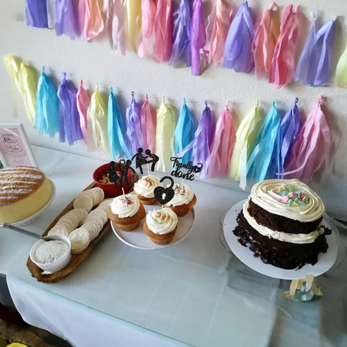 Vista 9 de Gyufise Paquete de 24 adornos negros con purpurina para cupcakes Boy Bye Finally Done para cupcakes, decoraciones para divorcio, ruptura, fiesta