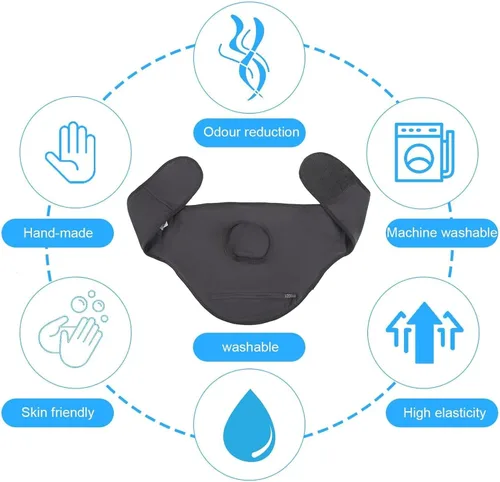 Vista 8 de Cinturón de ostomía, paquete de 2 unidades, funda para bolsa de ostomía para cinturón invisible, suministros de ostomía con bolsas de colostomía