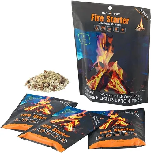 Vista 6 de (3 paquetes) Insta-Fire Fire Starter perfecto para campamento, emergencias, senderismo, pesca, canotaje, hogueras, parrillas, supervivencia