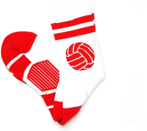 Vista 4 de ChalkTalkSPORTS Calcetines de voleibol de alto rendimiento Pelota clásica Jóvenes y adultos Varios colores Calcetines de voleibol a media