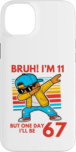 Vista 15 de Bruh I'm 11 But One-Day I'll Be 67 Retro 11th Birthday Kids Case for iPhone 17