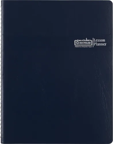 Vista 9 de House of Doolittle 51407 Libro de Clase, Cubierta con Efecto Cuero en Relieve, 27,94 x 21,59 cm, Azul