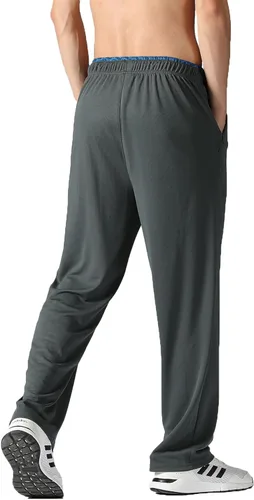 Vista 19 de Pantalones deportivos para hombre con bolsillos con cremallera, pantalones deportivos ligeros, pantalones de entrenamiento holgados atléticos