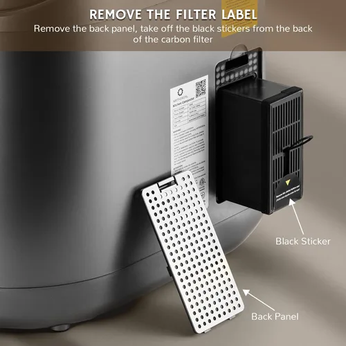 Vista 5 de Airthereal Paquete Revive compostador eléctrico de cocina y 1 cubo de repuesto + tapa, capacidad de 2.5 litros con tres cuchillas SHARKSDEN®