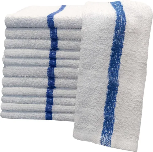 Vista 11 de Terry Bar Mop Blue Stripe [6 Pack - 16" x 19"] Blue Dish Towels for Kitchen, 100% Cotton, Reusable Dish Rags, Ultra Soft, Durable & Quick-Dry