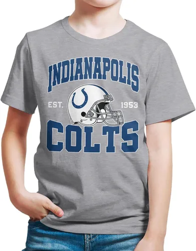 Vista 33 de Junk Food Clothing x NFL - Casco de equipo - Camiseta de manga corta para niños y niñas con licencia oficial de la NFL