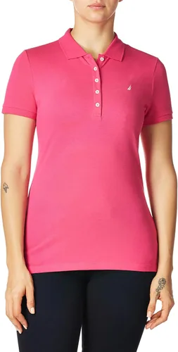 Vista 7 de Camiseta de polo Nautica para mujer de manga corta 5 botones transpirable 100 algodón